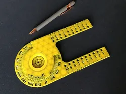 360° Protractor, Compass & Ruler Combo