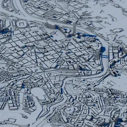 Bilbao City 3D Model - Basque Architecture - Guggenheim Cityscape Printable