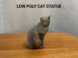 Cat Low Poly Statue