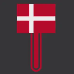 DK - Denmark Flag bookmark