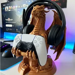 Other STL تنزيل - Dragon Headphone & Controller Stand | Mythical Beast Gaming - Fluid Prints