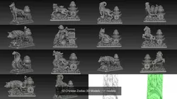 12 Chinese Zodiac 3D Models 3D Model Pack