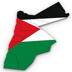 3d political map of jordan