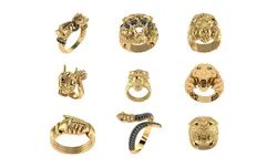 COLLECTION ANIMALS RINGS PACK 500 3D print model