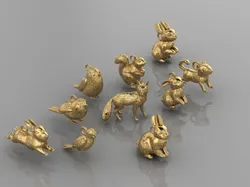 Collection tiny animals
