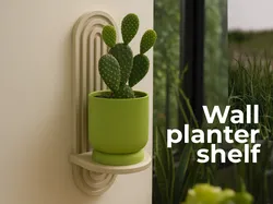 Decorative wall planter shelf