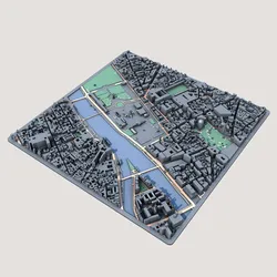 Louvre Museum Paris 3D Model - Iconic French Architecture - Printable Palace & Pyramid