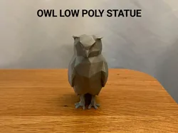 Owl Low Poly Statue