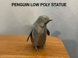 Penguin Low Poly Statue