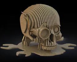 Plywood skull
