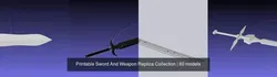 Printable Sword And Weapon Replica Collection 3D Model Pack