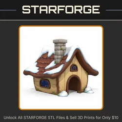 Rustic Cottage Pet Hide for Small Animals StarForge Kits 3D Print STL File