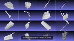 Shield Hero Printable Props Collection 3D Model Pack