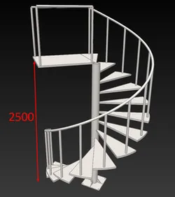 Spiral Stair 2500mm Height