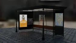 3d model of a bus stop