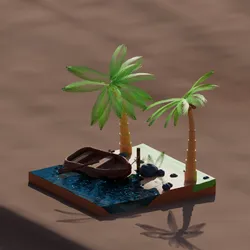 boat and island