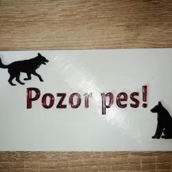 Cedule Pozor pes