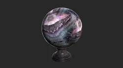 fortune teller black mineral crystal ball