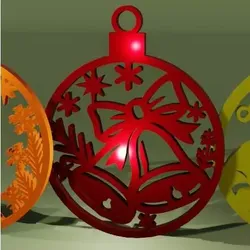 Multiple Christmas baubles