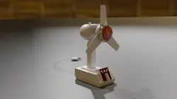of a soviet fan low-poly