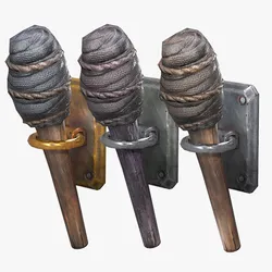 wooden torch model