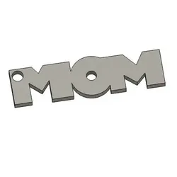 مجاني Other STL تنزيل - "MOM" 3D Printed Keychain – A Loving Christmas Gift - zazza3D