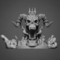 Board Games & Card Games STL indir - Infernal Skull Dragon’s Maw Dice Tower 3D STL - diepriver
