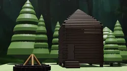 cozy house in the woods
