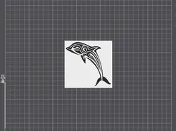 Fișiere pentru imprimante 3D | Fișier 3MF | Dolphin sign