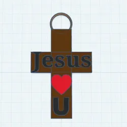 Jesus loves you keychain