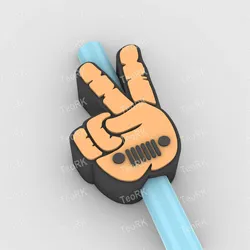 Other STL تنزيل - Straw Topper peace and love jeep - TeoRk
