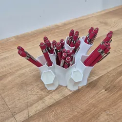 Pencil holder polygon form