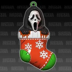 Sculptures & Artworks STL Descărcare - Xmas Socks Scream - Gioteya Designs