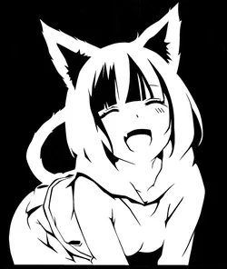 مجاني Digital Art STL تنزيل - استنسل فتاة القطة 2D 2D - SMT_M 🦊