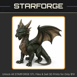 28mm DND Fierce Heroic Dragonborn Champion Fantasy Mini StarForge Kits 3D Print STL File