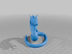 28mm DND Lurking Dragon Serpent for Dark Dungeons Forests StarForge Kits 3D Print STL File