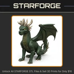 28mm DND Noble Enigmatic Dragon Avenger Fantasy Mini StarForge Kits 3D Print STL File