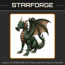 28mm DND Old Wise Noble Valiant Dragon Defender Miniature StarForge Kits 3D Print STL File