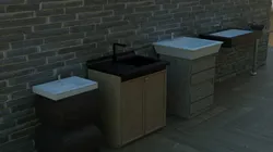 3d pack of washbasins and sinks for the interior