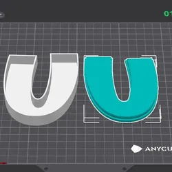 Creality Cloud | Letra u para luz interna | ملفات الطابعة ثلاثية الأبعاد