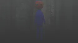 creepy character with skeleton low-poly