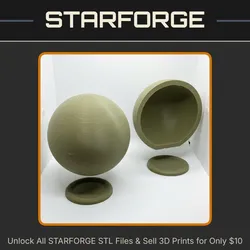 Decorative Sphere with Hidden Compartment for Valuables (Requires Pausing During Print) StarForge Kits 3D Print STL File