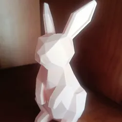 Low poly easter bunny