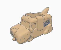 mutt cutts van flower pot