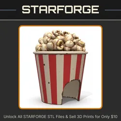 Popcorn Shaped Terrarium Decorations Reptile Pet Hide Design StarForge Kits 3D Print STL File