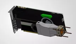 Tesla middle length duct for 40x40xXX fan 3D print model