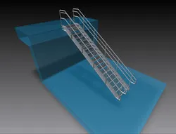 18 Tread Exterior Galvanized Stair