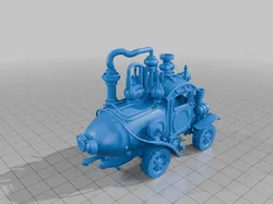 28mm Armored Vehicle Gears Pipes Wheels Vintage Design StarForge Kits 3D Print STL File