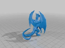 28mm DND Dragon Standing Wings Spread Claws Bared Horned Head Scaled Body StarForge Kits 3D Print STL File