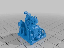 28mm Mechanical Console Gears Pipes Gauges Industrial Design StarForge Kits 3D Print STL File